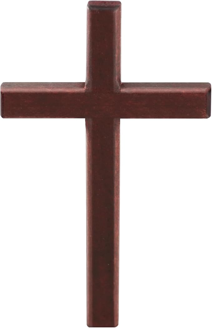 XIPENGKEJI Christian Wooden Cross Wall Hand Held Prayer Crosses Small Wooden Cross with for Decor Christian Gift 4.7 inch with Velvet Bag