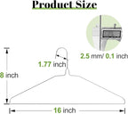 Wire Metal Clothes Hangers Bulk 50 Pack, 16 Inch 12 Gauge Standard Size, Slim Space Saving for Coat Suits Shirts Pants Skirts, Non Slip, Silver