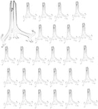 Artliving 5" Clear Plastic Easels or Stand/Plate Holders to Display Pictures or Other Items at Weddings, Home Decoration, Birthdays, Tables (24 Pack)