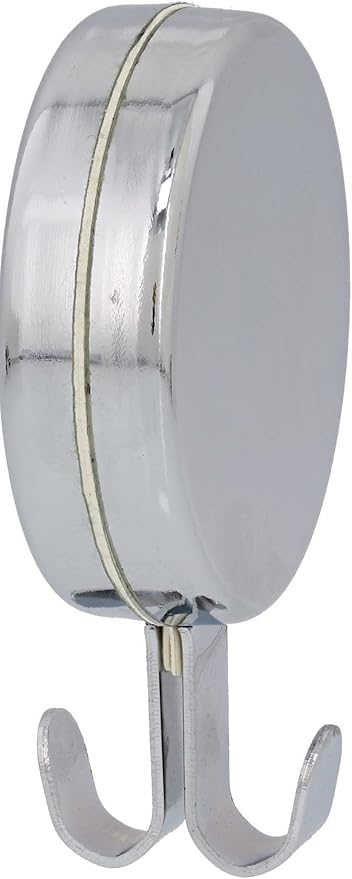 Haute Decor Attract Magnetic Wreath Hanger (Silver) - Set of 2 Magnets - for 2 Metal Doors/Surfaces or 1 Single-Pane Glass Door/Window - Holds up to 10 lbs.