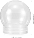 10PCS Plastic Snow Globe Water Globe 2.36 Inch DIY Clear Snow Globe with Screw Off Globe Kit for Christmas DIY Crafts Home Decoration