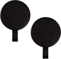 Magnetic Wreath Hanger Heavy Duty Magnet Hooks Hanging Supplies for Metal Door Refrigerator Christmas Wreaths Party Decoration Super Strong Magnetism (Black, 2 Pack)