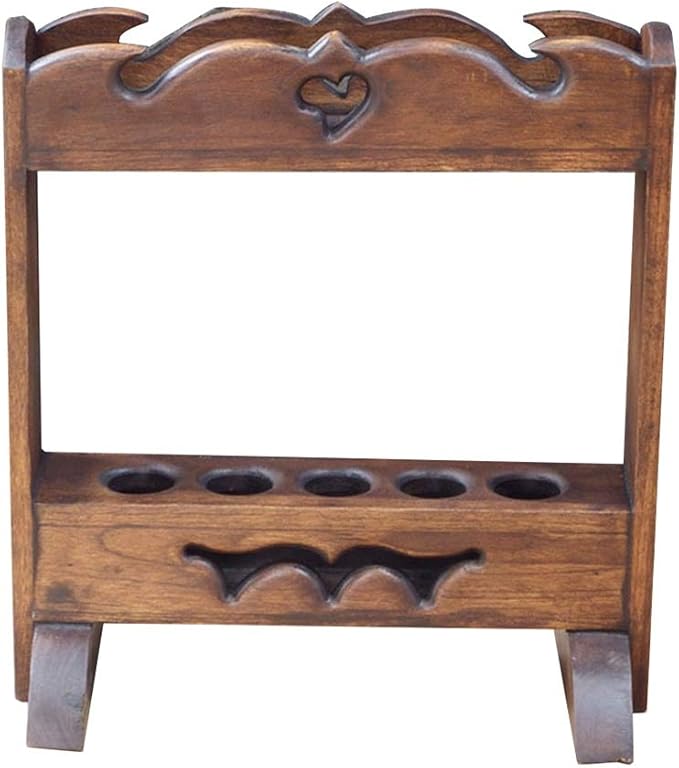 Wood Umbrella Stand, Brown Rustic Indoor Entryway Umbrella Holder, Home Office Free Standing Umbrella Walking Stick Stand Storage
