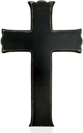 Black Wooden Cross Wall Decor, Religious Cross Gifts With Hook on Hanging Wall Or Table, Confirmation Cross Gift, Baptism Gifts, Rustic Home Church Room Crosses Décor, 10x6.5 IN