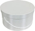 Sarah's Hat Boxes Classic White Hat Box – 8.75" x 4.5" (Dia. x Ht.) Handmade in USA – Odorless Non-Toxic Adhesive, Cording Handle – Premium Storage for Hats & Accessories