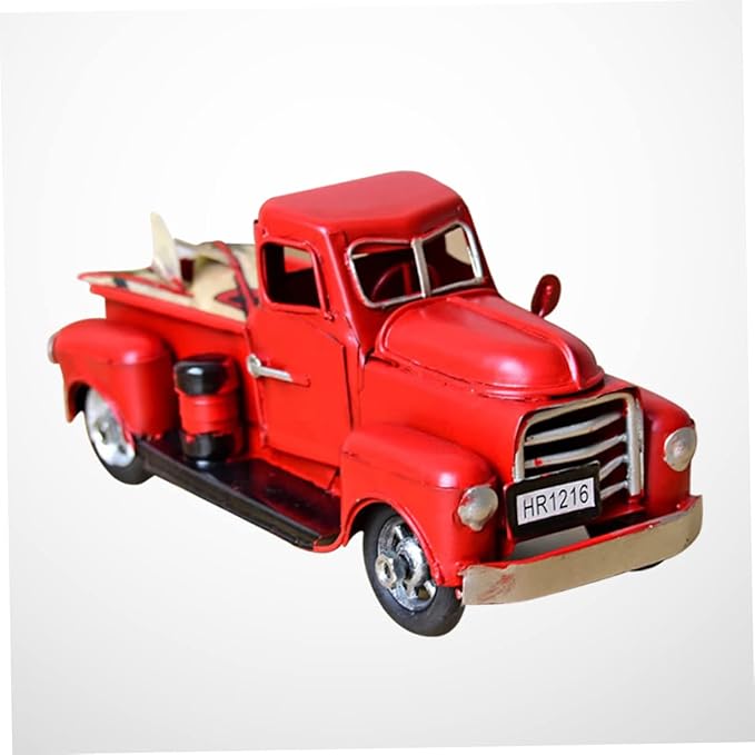 DECHOUS Vintage Handmade Iron Car Model Retro Desk Ornament Metal Toy Decor for Home and Office Unique for Car Enthusiasts and Collectors