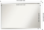 Amanti Art White Wall Mirror 25x37 Svelte White Rectangle Bathroom Mirror for Wall Decor Living Room, Large Modern Wood Frame, Hangs Horizonally and Vertically, Bathroom Decor, Beveled Edge