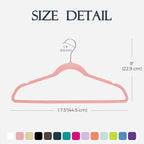 HOUSE DAY Lt Pink Velvet Hangers 60 Pack, Non Slip Clothes Felt Hanger Heavy Duty for Coat, Premium Slim Space Saving Suit Hangers for Closet Organizer, 360° Rotating Silver Hook