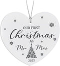 Our First Christmas as Mr & Mrs 2025 Ornament, Expecting Couple, Promoted to Grandparents Gift, Engagement Gift for Couples, First Married Christmas