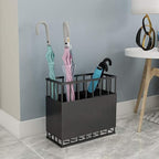 Umbrella Stand Commercial, Metal Wrought Iron Rust-Proof Umbrella Bucket, Indoor and Outdoor Large Capacity Long and Short Umbrella Storage Rack, 3 Colors