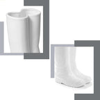 Modern White Ceramic Rain Boot Umbrella Stand Indoor,Entryway Decorative Cane Holder,Flower Vase Umbrella Holder for Living Room Hallway Office