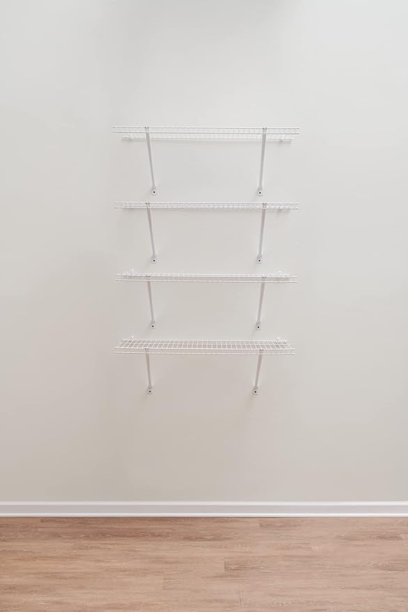 Rubbermaid Direct Mount Linen Shelf Kit 3' Length White