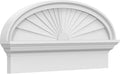 28" W x 13-7/8"H x 2-3/4"P Elliptical Sunburst Architectural Grade PVC Combination Pediment