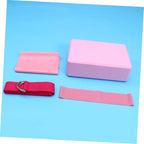 Mipcase 1Set Yoga Tool Kit Stretch Band Latex Pull Towel Resistance Ring Yoga Brick for Home Gym Workouts Pink Lightweight Convenient for Easy Use