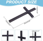 HOBBIESAY Wood Wall Cross 9.8 Inch Black Wooden Cross Hanging Decoration Catholic Crucifix Wall Mounted Ornament Baptism Gifts Holy Cross Religious Décor Cross Confirmation Cross Gift