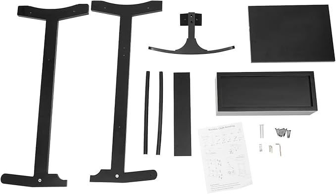 Valet Stand for Men and Women, Wood Suit Rack, Freestanding Coat Stand, Valet Stand Clothing Rack Organizer, Contour Hanger, Trouser Bar, Tie & Belt Hooks for Entryway, Bedroom, Office (Black)