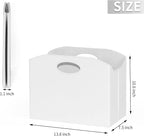 EZDeco Magazine Holder Foldable Magazine Rack Floor PU Leather File Holder Newspaper Book Storage Magazine Basket Document File Folder Organizer for Office Home (White-2)