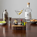 Funny Miniature Cat Bartender Figurines with Cocktail Bar for Office Desk Accessories, Unique Cat Gift for Cat Lovers (Bar Set)