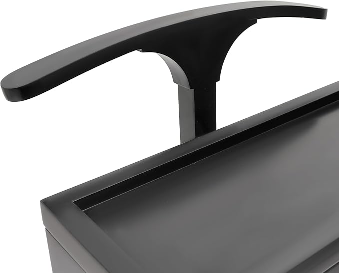 Valet Stand for Men and Women, Wood Suit Rack, Freestanding Coat Stand, Valet Stand Clothing Rack Organizer, Contour Hanger, Trouser Bar, Tie & Belt Hooks for Entryway, Bedroom, Office (Black)