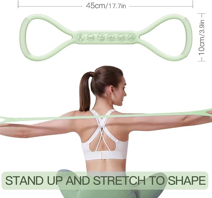 2025 Upgraded Figure 8 Resistance Band for Physical Therapy, Shoulder Back Arm Exercise Bands, 3 Resistance Levels for 15 25 35lb for Kids Adult Elderly