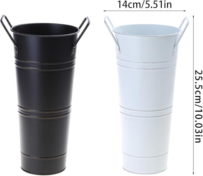 10.03 inches * 5.51 inches, small metal umbrella stand, retro style entryway storage bin, multi-functional bracket, can hold canes, walking sticks, and other home decorations.