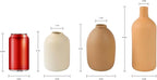 Ceramic Vase Set of 3,Neutral Modern Vases for Bouquet Pampas Grass Dried Fresh Flowers,Rustic Home Decor for Living Room,Bedroom Entryway(Beige)