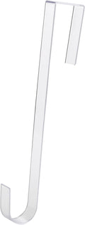 Non-Scratch 100% Clear 12In Xmas Wreath Hanger 1Pk. Best Long Hooks for Indoor or Outdoor Holiday Home Decor. Slim Christmas Wreaths Holders Hang Fall Halloween Decorations Over Front or Storm Door.