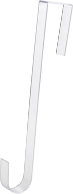 Non-Scratch 100% Clear 12In Xmas Wreath Hanger 1Pk. Best Long Hooks for Indoor or Outdoor Holiday Home Decor. Slim Christmas Wreaths Holders Hang Fall Halloween Decorations Over Front or Storm Door.