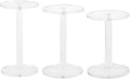 3 Pack 4 " Dia Acrylic Display Riser Jewelry Watches Round Pedestal Flower- Stand Small Figure Holder for Kitchen, Dining Room, Living Room Furniture