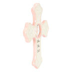 DEMDACO Bless This Child Wall Cross - Blessing Cross for Baby - Faith Nursery Decor - Gift for Newborn - Religious Christian Wall Hanging - Porcelain - Gift Box Packaging - Pink