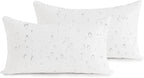 Oubonun 14x22 Outdoor Pillow Inserts (Pack of 2) - Square Waterproof Throw Pillow - Decorative Throw Pillows Insert for Couch Sofa Bed Patio Furniture - White Pillows