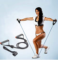 Single Resistance Bands, Workout Bands with Handles and The Exercise Bands with Door Anchor, Suitable for Resistance Training, Physical Therapy, Home Workouts, Boxing Training