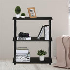 Furinno Turn-N-Tube 3-Tier Compact Multipurpose Shelf Display Rack with Classic Tube, Espresso/Black