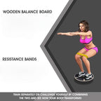 Yes4All Versatile Wooden Wobble Balance Trainer Board with 360 Degree Rotation