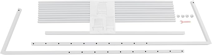 Scarf Organizer, Metal Hijab Organizer, 10 Tier Scarf Holder Hanger for Multiple Scarves, Freestanding Hijab Stand Belt Pants Hanging Rack for Home, Commercial, Clothing Store (White, 120cm)