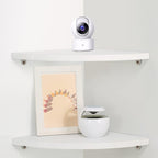 JORIKCHUO 12 inch Corner Wall Shelf Set of 2, Solid Wood Corner Floating Shelves for Wall, Round End Wall Mounted Floating Shelf for Bedroom, Living Room and Kitchen (White-12 inch)