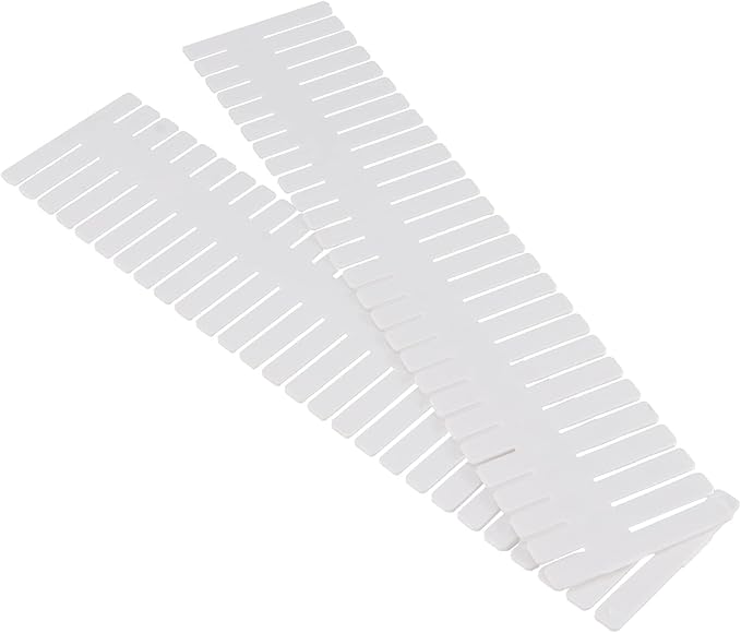 72 Pieces DIY Plastic Grid Drawer Organizer, 12.6 Inch Plastic Grid Drawer Dividers, Plastic Adjustable Drawer Dividers Organizer for Sock, Underwear, Scarf, White