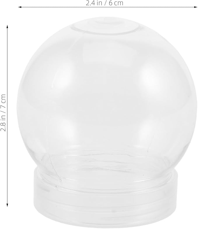 BESTOYARD 15 Pack DIY Clear Plastic Snow Globe Kit with Screw-Off Caps, Refillable Water Globes for Photo Inserts, Classroom Crafts, Teacher, Kids Crafts, Christmas Holiday Decor
