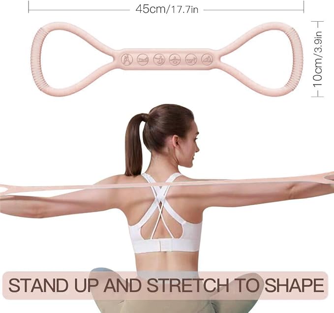 2025 Upgraded Figure 8 Resistance Band for Physical Therapy, Shoulder Back Arm Exercise Bands, 3 Resistance Levels for 15 25 35lb for Kids Adult Elderly