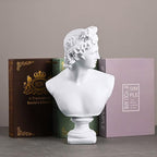 11.8 Inch Classic Greek White David Man Bust Statue, Large Resin Roman Goddess Apollo Sculpture for Home Décor