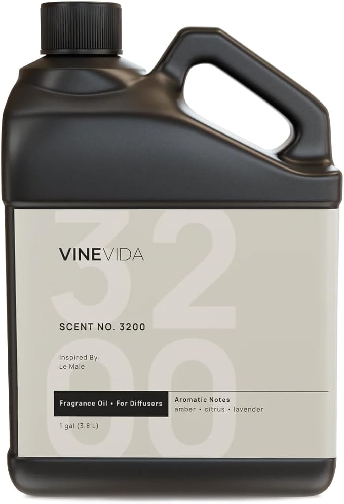 VINEVIDA [128 Fl Oz] Scent NO. 3200 Fragrance Oil for Cold Air Diffusers, Aromatic Notes of Lavender, Bergamot, Mint & Cinnamon Essential Oils for Diffuser Oil Refill & Air Freshener Spray
