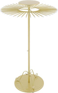Scarf Display Stand, Commercial Hijab Organizer with 45 Rods, 360°Rotation Scarf Holder Display Rack Organizer for Boutique Retail Store, Apartment, Home Use (Gold, 31.5'')