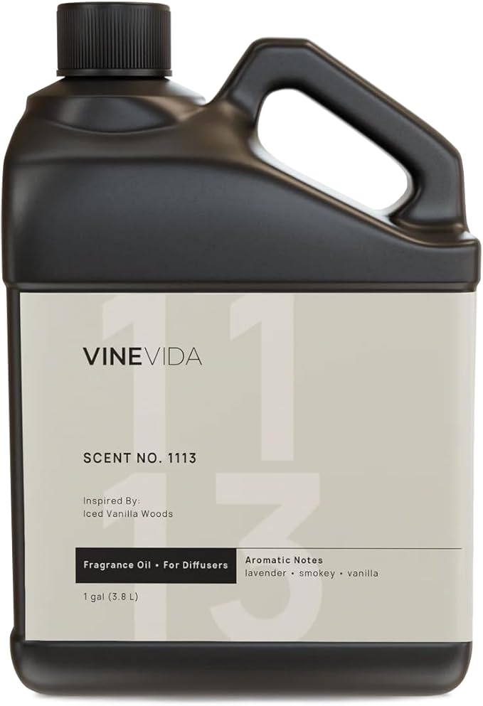 VINEVIDA [128 Fl Oz] Scent NO. 1113 Fragrance Oil for Cold Air Diffusers, Aromatic Notes of Vanilla, Lavender & Smokey Essential Oils for Diffuser Oil Refill & Air Freshener Spray