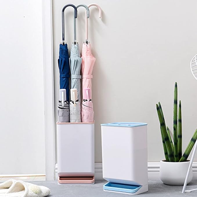 Detachable Umbrella Storage Rack Leakproof Drip Tray Six hole Stand Handle Folding Umbrellas dumping Design Ideal Entryways