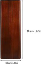 OUNONA Solid Wood Umbrella Stand Elegant Entryway Organizer for Indoor and Outdoor Use Heavy Duty Umbrella Holder for Lobbies Dark Walnut