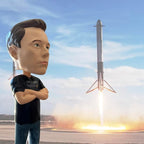 Bobbletopia Elon Musk Bobblehead World Leaders Series | Entrepreneur & American Patriot Collectible, 8" Polyresin Figurine, Comes in Display Box