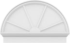 36"W x 24-3/4"H x 2-3/4"P Half Round 4 Spoke Architectural Grade PVC Combination Pediment
