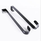 10" Wreath Hanger, Metal Hooks for Front Door Christmas Decoration, Over The Door Hooks Black