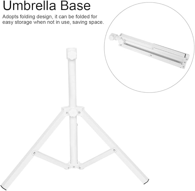 Rengue Foldable Beach Umbrella Stand, Umbrella Stands & Bases Iron Base, Portable Wind Holder for 2m Sun Umbrellas, Perfect for Garden Outdoor Foldable Beach Stand,