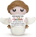 Teacher Appreciation Gifts,Teachers Gifts - Handmade Positive Angel Crochet - Birthday Gift, Going Away, Retirement Gift for Teacher